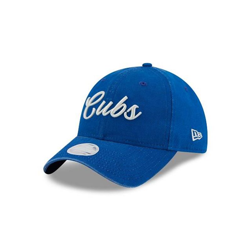 MLB Chicago Cubs Womens Team Script 9Twenty Adjustable (CRK0031) - Blue New Era Caps